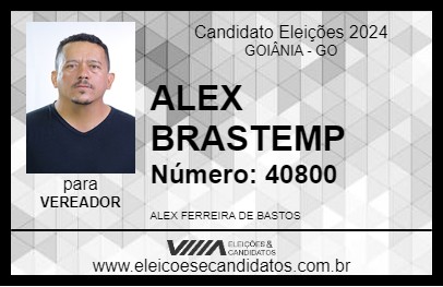 Candidato ALEX BRASTEMP 2024 - GOIÂNIA - Eleições