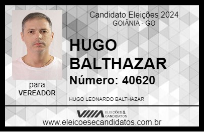 Candidato HUGO BALTHAZAR 2024 - GOIÂNIA - Eleições