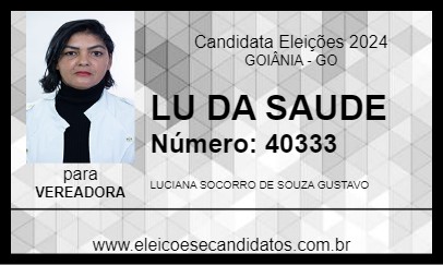 Candidato LU DA SAUDE 2024 - GOIÂNIA - Eleições