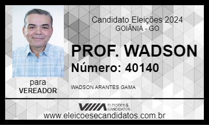 Candidato PROF. WADSON 2024 - GOIÂNIA - Eleições