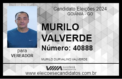 Candidato MURILO VALVERDE 2024 - GOIÂNIA - Eleições