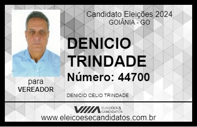 Candidato DENICIO TRINDADE 2024 - GOIÂNIA - Eleições