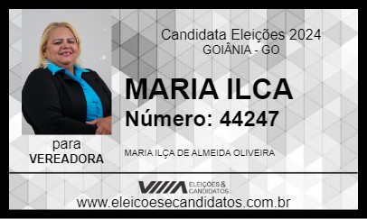 Candidato MARIA ILCA 2024 - GOIÂNIA - Eleições