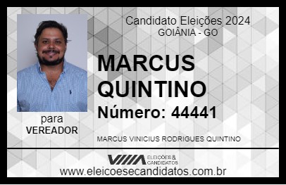 Candidato MARCUS QUINTINO 2024 - GOIÂNIA - Eleições