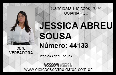 Candidato JESSICA ABREU SOUSA 2024 - GOIÂNIA - Eleições