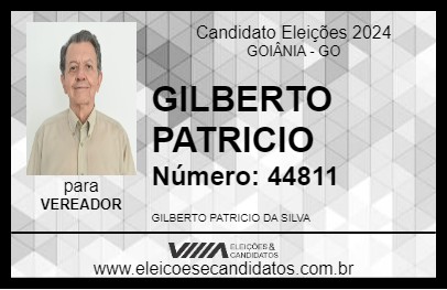 Candidato GILBERTO PATRICIO 2024 - GOIÂNIA - Eleições