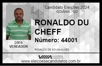 Candidato RONALDO DU CHEFF 2024 - GOIÂNIA - Eleições