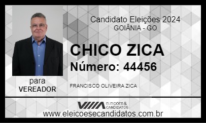 Candidato CHICO ZICA 2024 - GOIÂNIA - Eleições