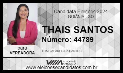 Candidato THAIS SANTOS 2024 - GOIÂNIA - Eleições