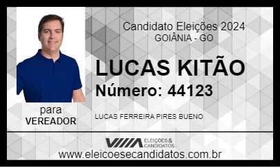 Candidato LUCAS KITÃO 2024 - GOIÂNIA - Eleições