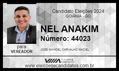 Candidato NEL ANAKIM 2024 - GOIÂNIA - Eleições