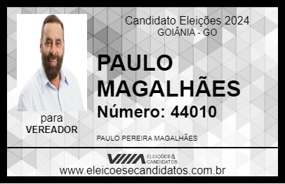 Candidato PAULO MAGALHÃES 2024 - GOIÂNIA - Eleições