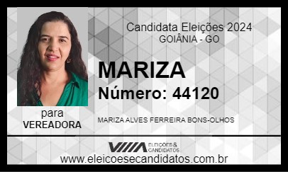 Candidato MARIZA 2024 - GOIÂNIA - Eleições