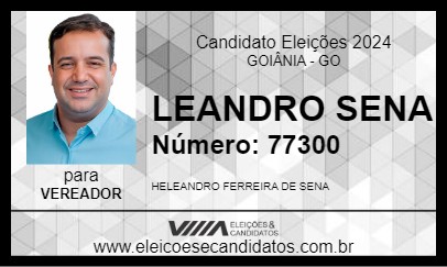 Candidato LEANDRO SENA 2024 - GOIÂNIA - Eleições