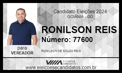 Candidato RONILSON REIS 2024 - GOIÂNIA - Eleições