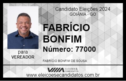 Candidato FABRÍCIO BONFIM 2024 - GOIÂNIA - Eleições