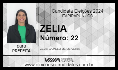 Candidato ZELIA 2024 - ITAPIRAPUÃ - Eleições