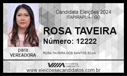 Candidato ROSA TAVEIRA 2024 - ITAPIRAPUÃ - Eleições