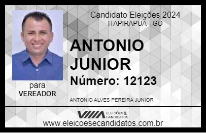 Candidato ANTONIO JUNIOR 2024 - ITAPIRAPUÃ - Eleições