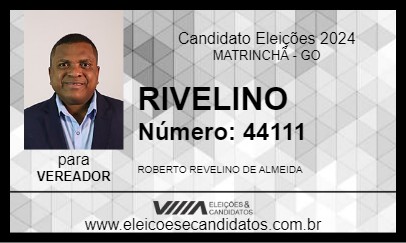 Candidato RIVELINO 2024 - MATRINCHÃ - Eleições