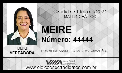 Candidato MEIRE 2024 - MATRINCHÃ - Eleições