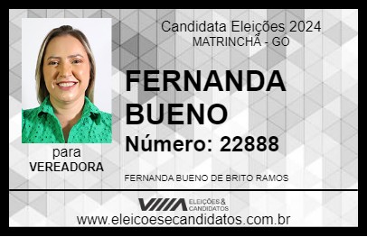 Candidato FERNANDA BUENO 2024 - MATRINCHÃ - Eleições