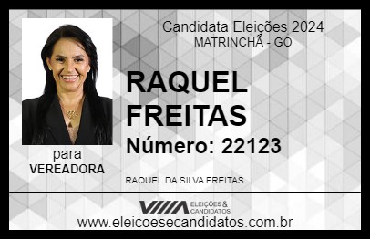 Candidato RAQUEL FREITAS 2024 - MATRINCHÃ - Eleições