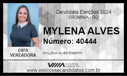 Candidato MYLENA ALVES 2024 - CROMÍNIA - Eleições