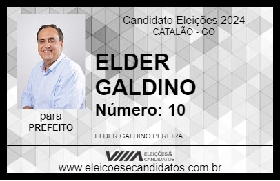 Candidato ELDER GALDINO 2024 - CATALÃO - Eleições