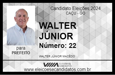 Candidato WALTER JÚNIOR 2024 - CAÇU - Eleições