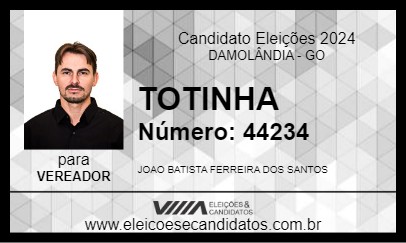 Candidato TOTINHA 2024 - DAMOLÂNDIA - Eleições