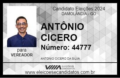 Candidato ANTÔNIO CICERO 2024 - DAMOLÂNDIA - Eleições