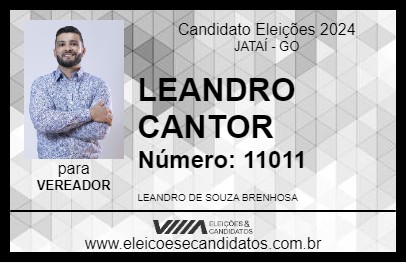 Candidato LEANDRO CANTOR 2024 - JATAÍ - Eleições