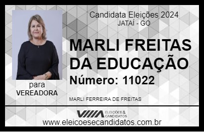 Candidato MARLI FREITAS DA EDUCAÇÃO 2024 - JATAÍ - Eleições