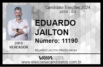 Candidato EDUARDO JAILTON 2024 - JATAÍ - Eleições