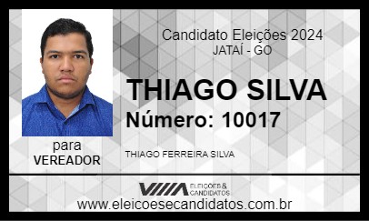 Candidato THIAGO SILVA 2024 - JATAÍ - Eleições