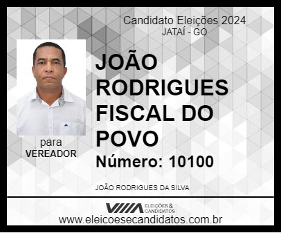 Candidato JOÃO RODRIGUES FISCAL DO POVO 2024 - JATAÍ - Eleições