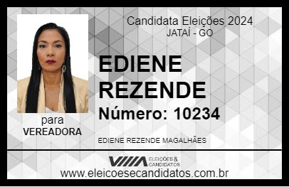 Candidato EDIENE REZENDE 2024 - JATAÍ - Eleições