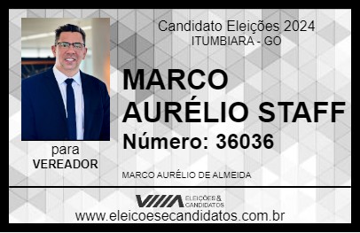 Candidato MARCO AURÉLIO STAFF 2024 - ITUMBIARA - Eleições