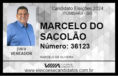 Candidato MARCELO DO SACOLÃO 2024 - ITUMBIARA - Eleições