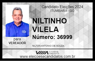 Candidato NILTINHO VILELA 2024 - ITUMBIARA - Eleições