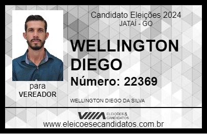 Candidato WELLINGTON DIEGO 2024 - JATAÍ - Eleições