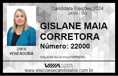 Candidato GISLAINE MAIA CORRETORA 2024 - JATAÍ - Eleições