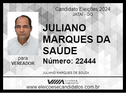 Candidato JULIANO MARQUES DA SAÚDE 2024 - JATAÍ - Eleições