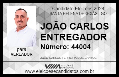 Candidato JOÃO CARLOS ENTREGADOR 2024 - SANTA HELENA DE GOIÁS - Eleições