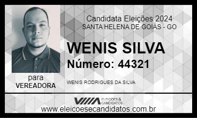 Candidato WENIS SILVA 2024 - SANTA HELENA DE GOIÁS - Eleições