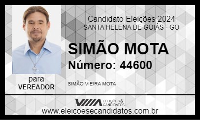 Candidato SIMÃO MOTA 2024 - SANTA HELENA DE GOIÁS - Eleições