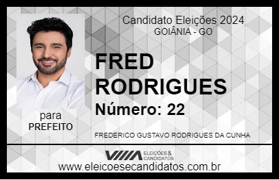 Candidato FRED RODRIGUES 2024 - GOIÂNIA - Eleições