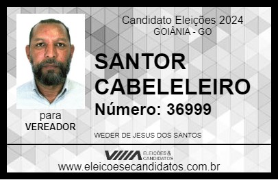 Candidato SANTOR CABELELEIRO 2024 - GOIÂNIA - Eleições