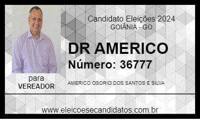 Candidato DR AMERICO 2024 - GOIÂNIA - Eleições